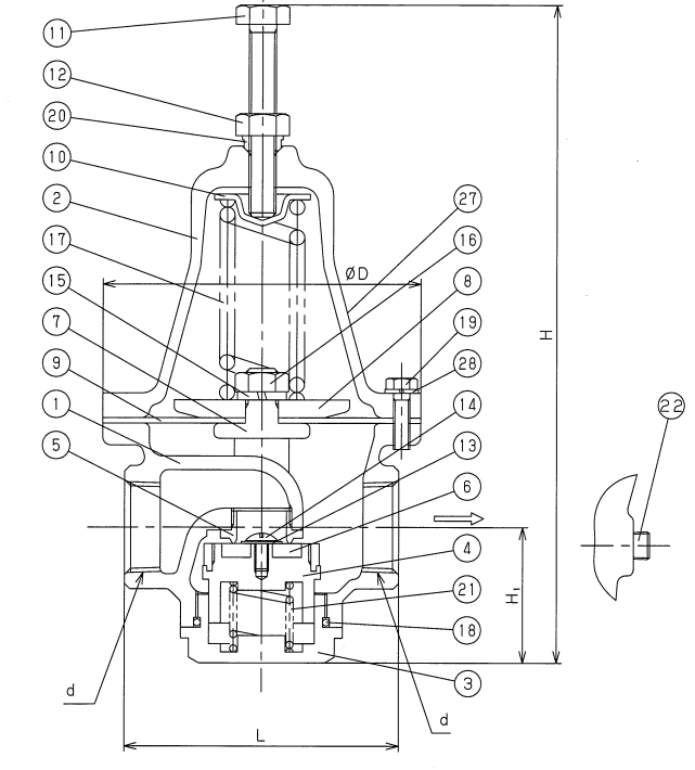 Bronze Pressure Reducing Valve Dimensions